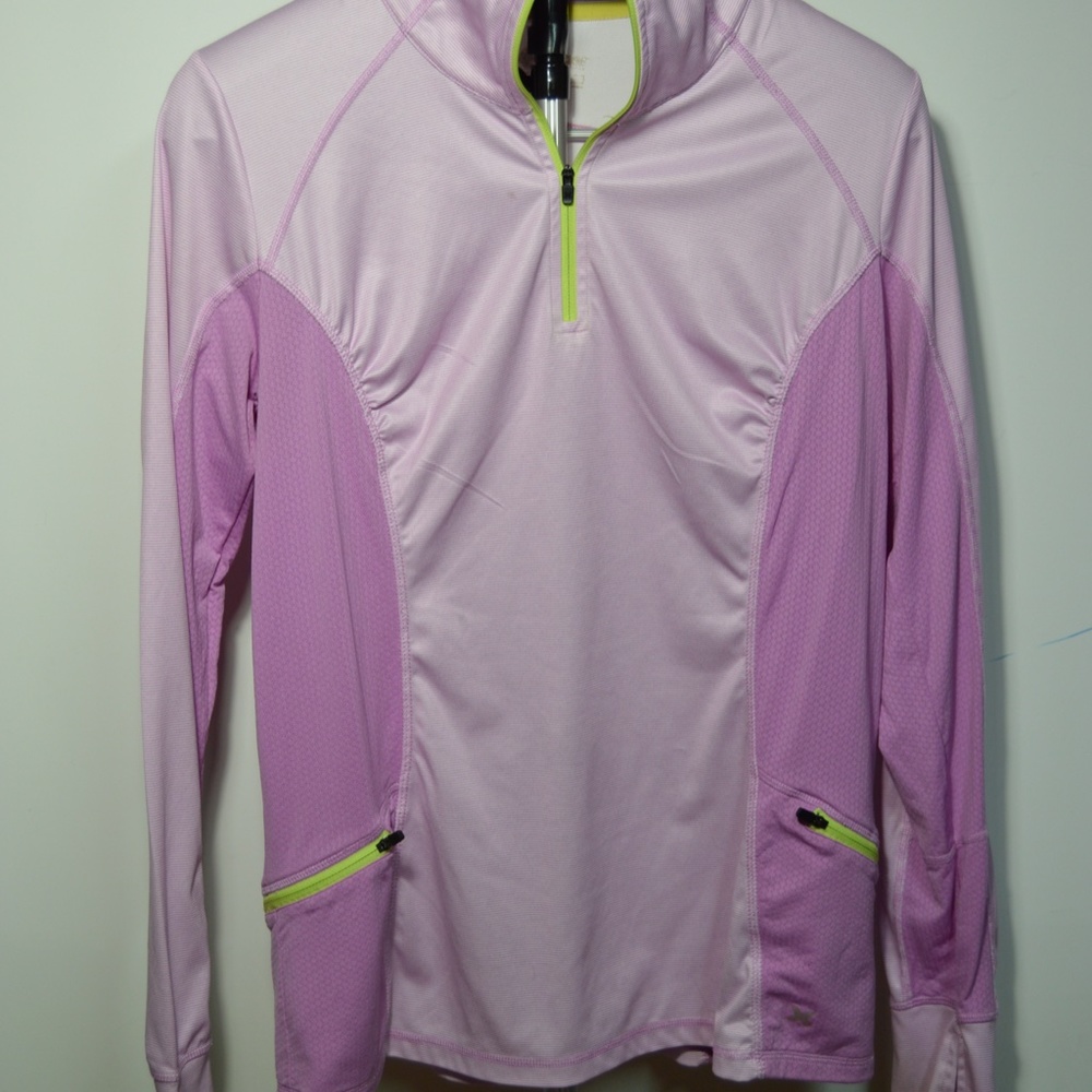 Xersion Women's Pink Zip Neck Shirt Size Large